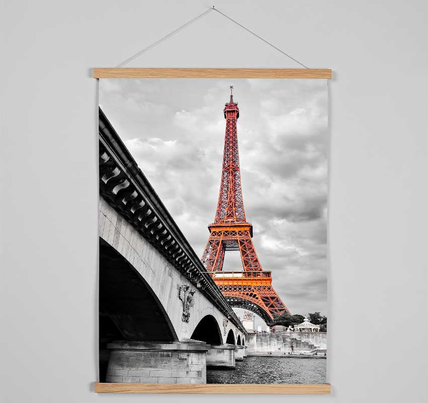 Eiffel Tower Over The River Seine 5 Hanging Poster - Wallart-Direct UK