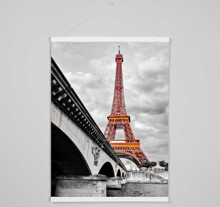 Eiffel Tower Over The River Seine 5 Hanging Poster - Wallart-Direct UK