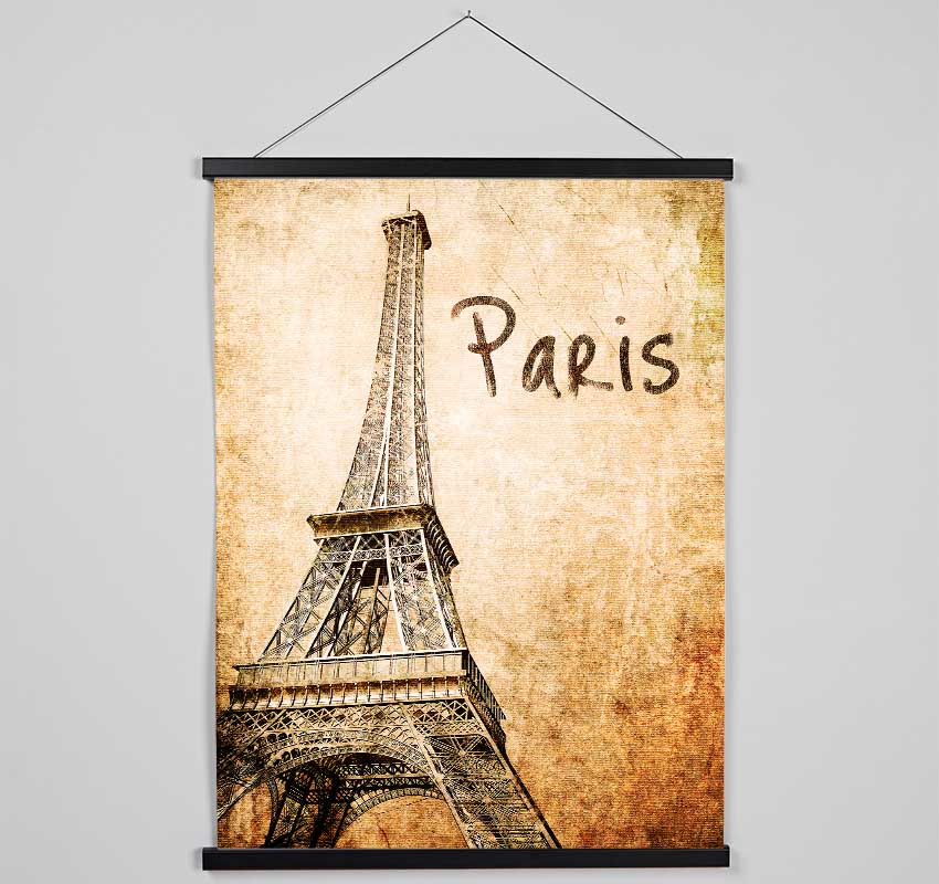 Eiffel Tower Retro 7 Hanging Poster - Wallart-Direct UK