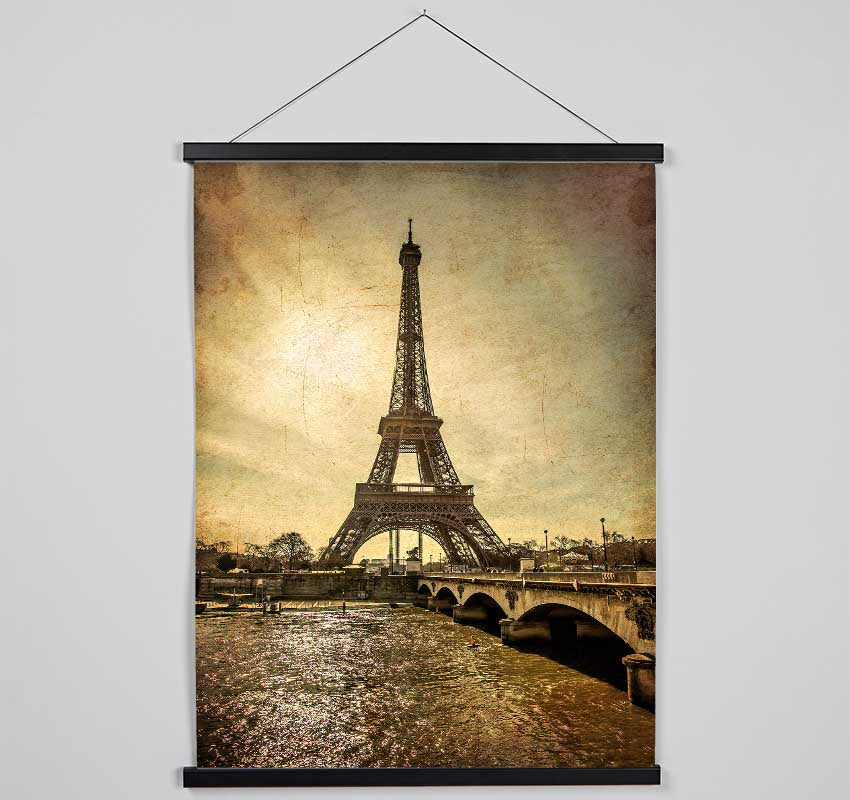 Eiffel Tower Retro 5 Hanging Poster - Wallart-Direct UK