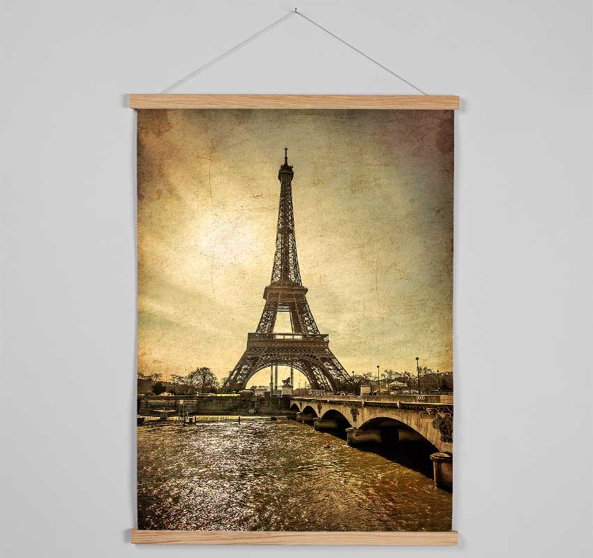 Eiffel Tower Retro 5 Hanging Poster - Wallart-Direct UK