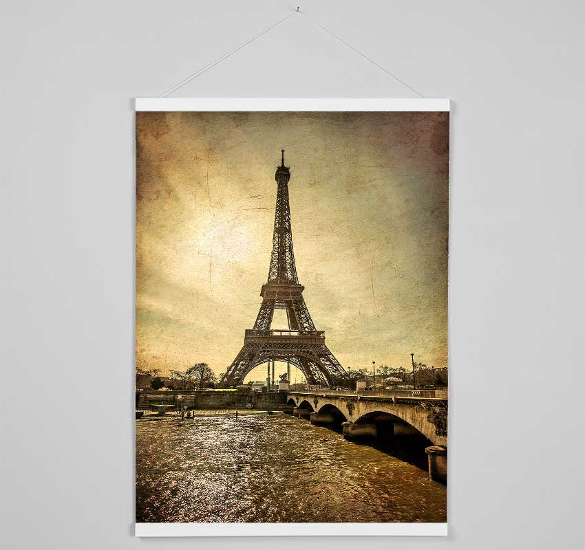 Eiffel Tower Retro 5 Hanging Poster - Wallart-Direct UK