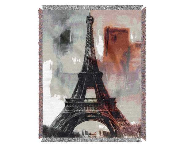 Eiffel Tower Retro 9 Woven Blanket