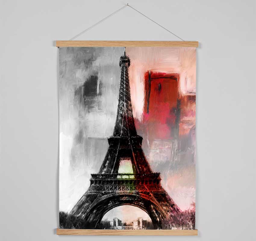 Eiffel Tower Retro 9 Hanging Poster - Wallart-Direct UK