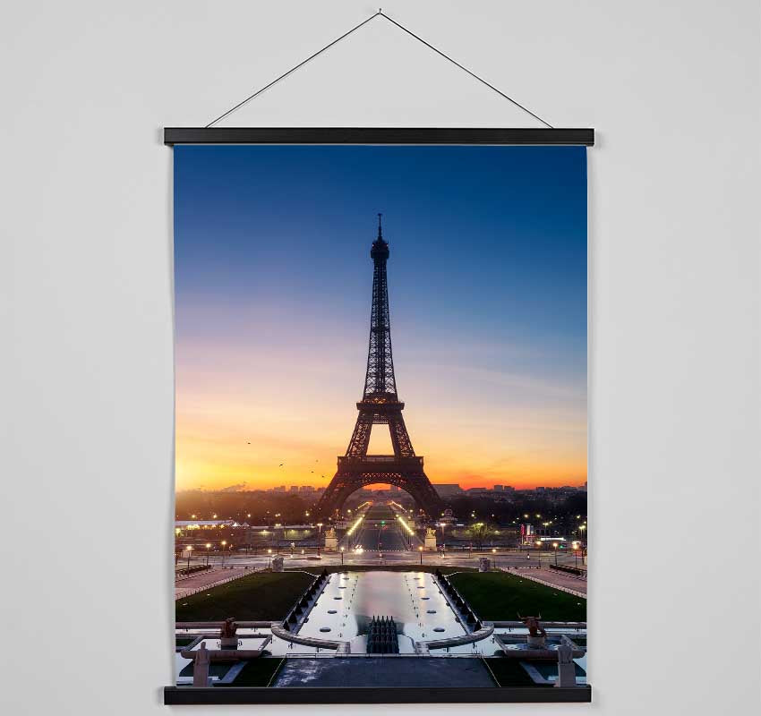 Eiffel Tower Sunset 6 Hanging Poster - Wallart-Direct UK