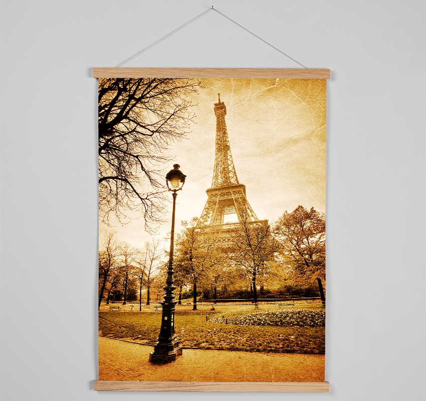 Eiffel Tower Retro 8 Hanging Poster - Wallart-Direct UK