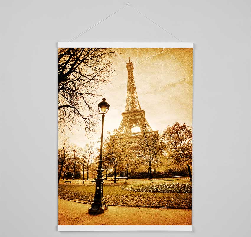 Eiffel Tower Retro 8 Hanging Poster - Wallart-Direct UK