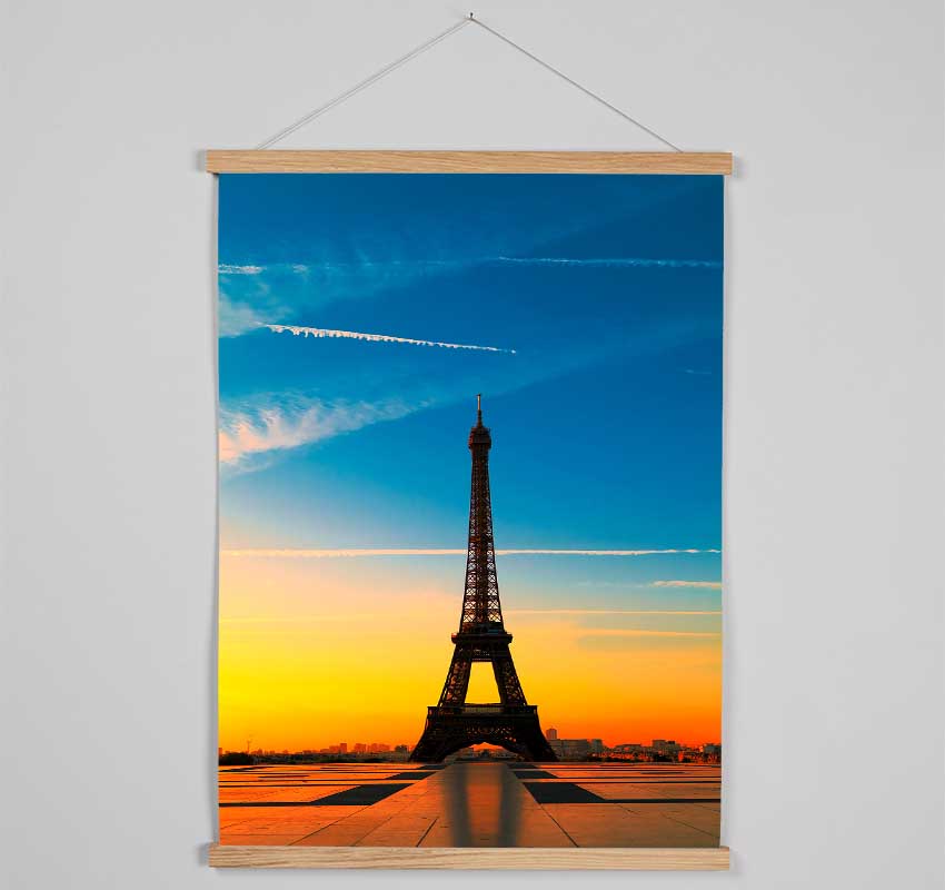 Eiffel Tower Sunset 1 Hanging Poster - Wallart-Direct UK