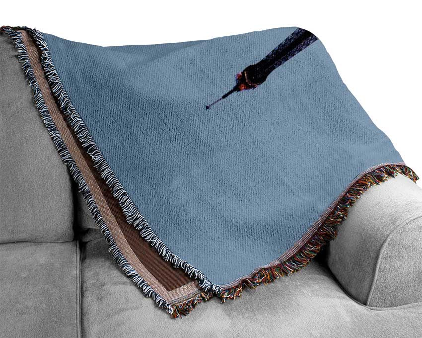 Eiffel Tower Dusk Woven Blanket