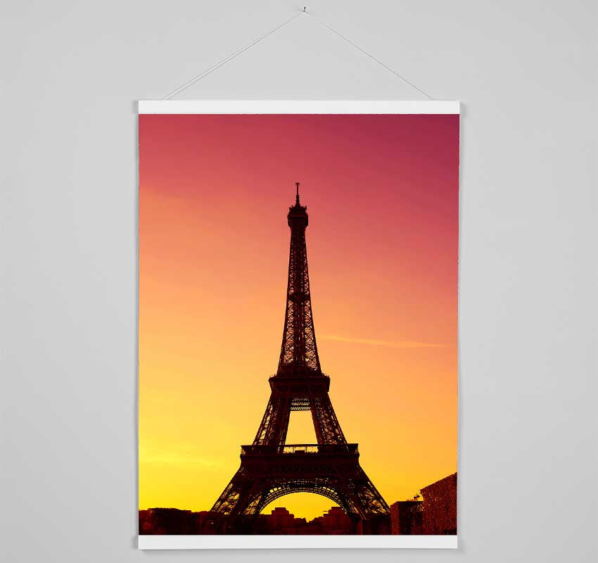 Eiffel Tower Sunset 2 Hanging Poster - Wallart-Direct UK