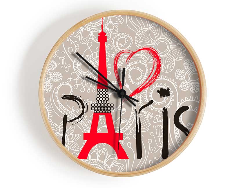 Eiffel Tower Chic 7 Clock - Wallart-Direct UK