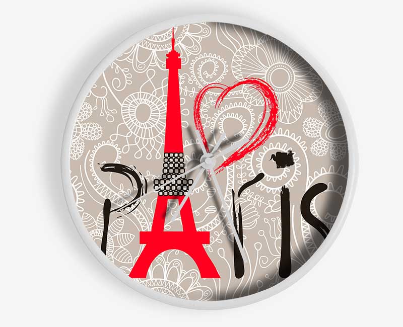 Eiffel Tower Chic 7 Clock - Wallart-Direct UK