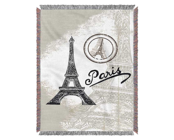 Eiffel Tower Woven Blanket