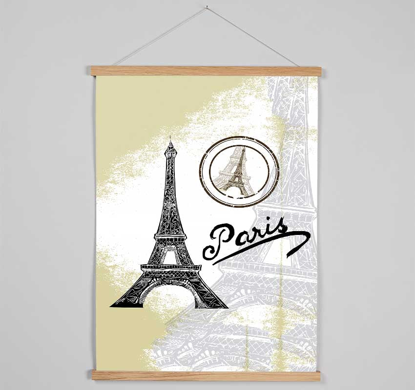 Eiffel Tower Hanging Poster - Wallart-Direct UK