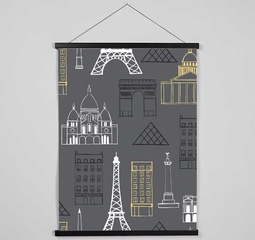 Eiffel Tower France 16 Hanging Poster - Wallart-Direct UK