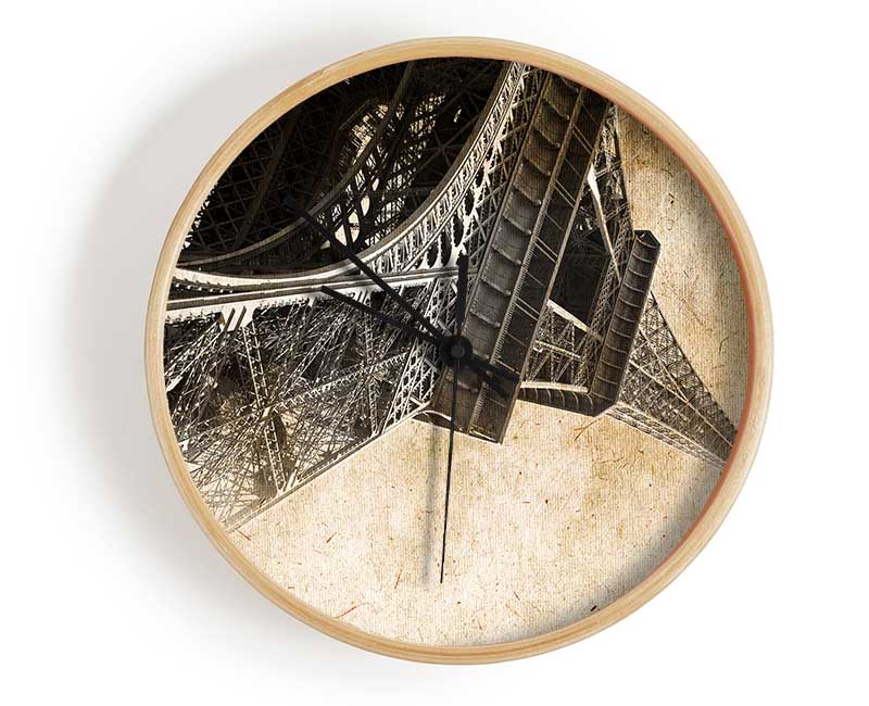 Eiffel Tower Retro 10 Clock - Wallart-Direct UK