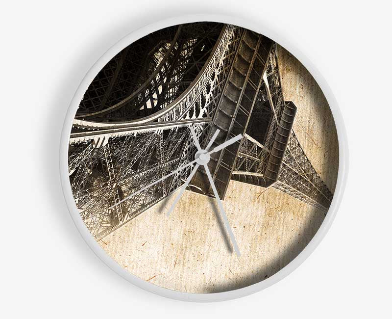 Eiffel Tower Retro 10 Clock - Wallart-Direct UK