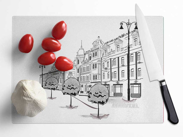 City Streets 7 Glass Chopping Board