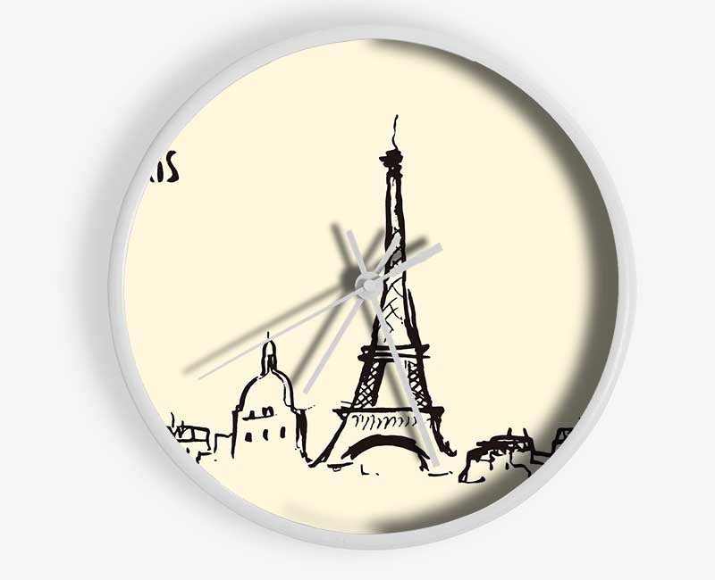 Eiffel Tower France 5 Clock - Wallart-Direct UK