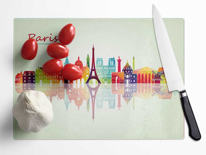 Eiffel Tower France 6 Glass Chopping Board