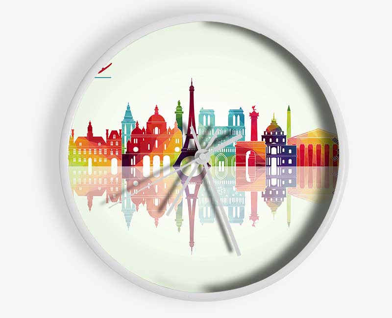 Eiffel Tower France 6 Clock - Wallart-Direct UK