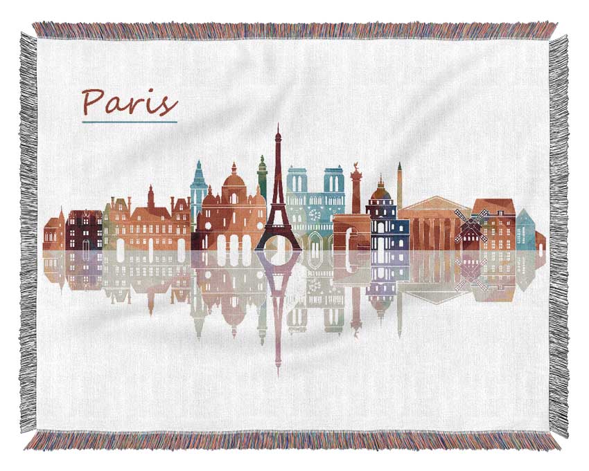 Eiffel Tower France 6 Woven Blanket