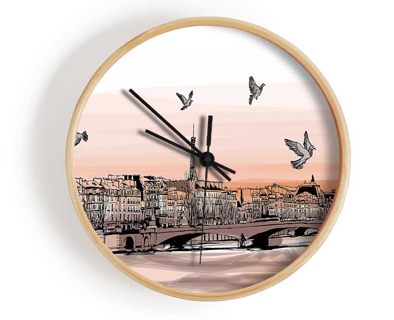 Eiffel Tower France 10 Clock - Wallart-Direct UK