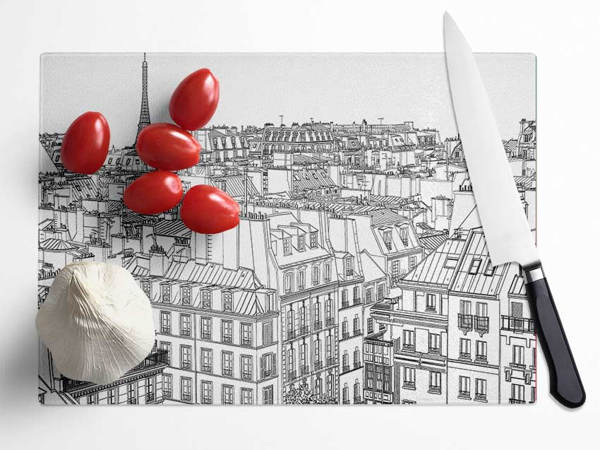 Eiffel Tower France 14 Glass Chopping Board