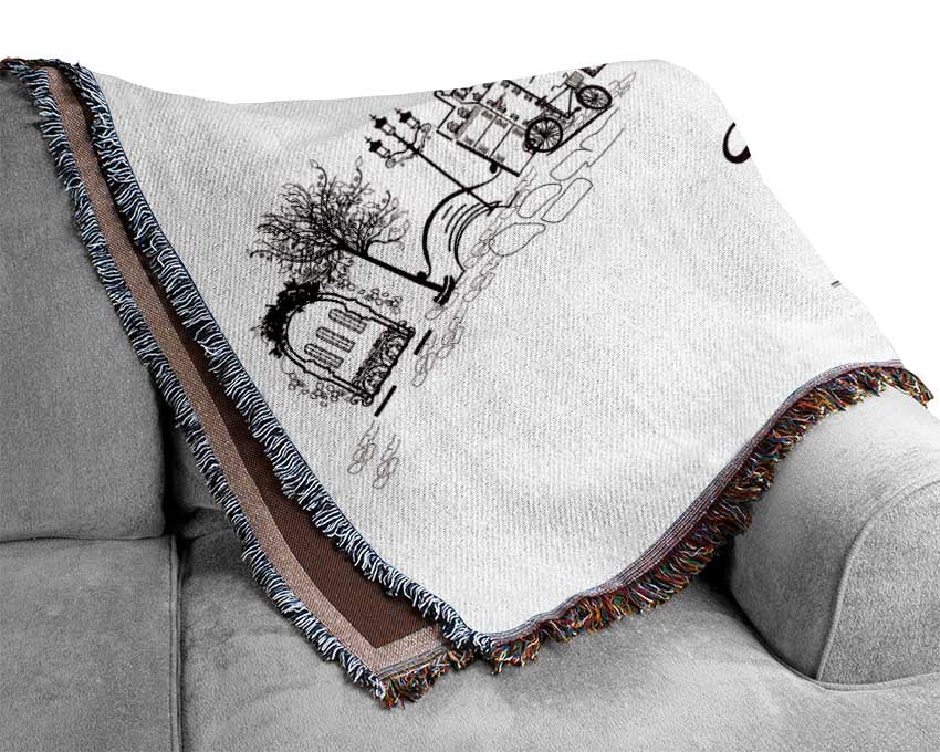 Eiffel Tower Chic 10 Woven Blanket