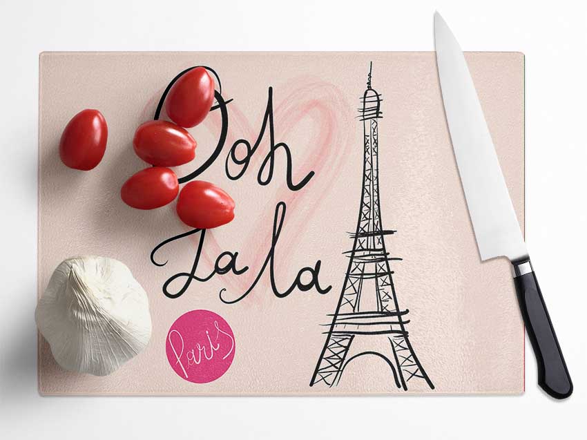 Eiffel Tower Chic 11 Glass Chopping Board