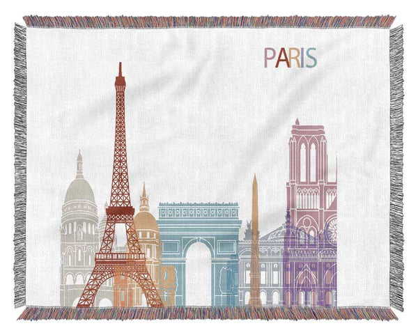 Eiffel Tower France 8 Woven Blanket