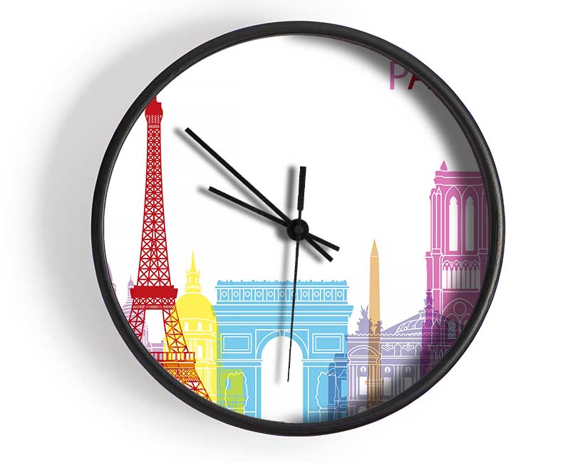 Eiffel Tower France 8 Clock - Wallart-Direct UK