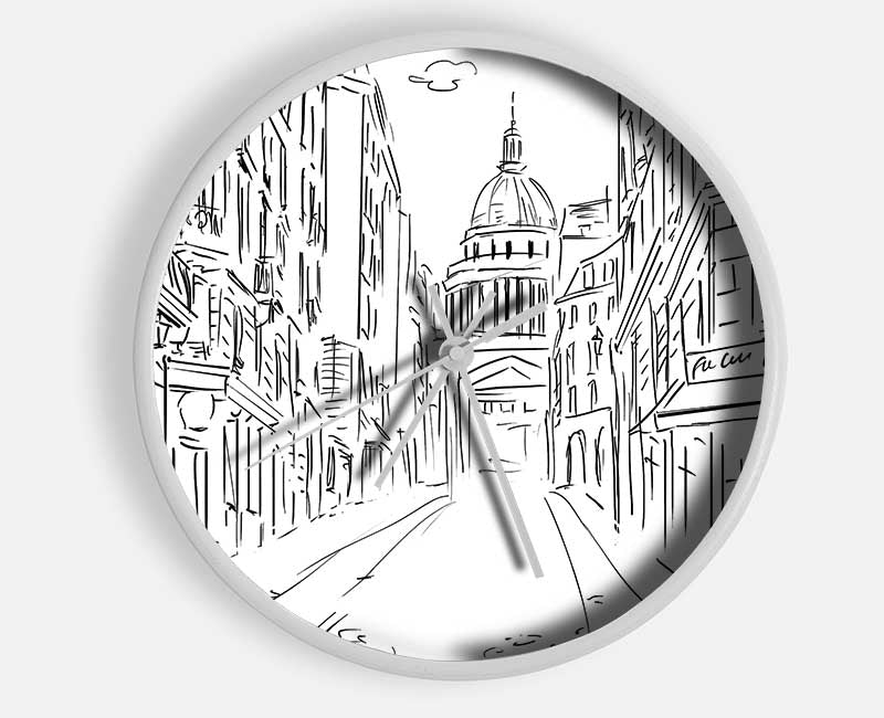 City Streets 9 Clock - Wallart-Direct UK