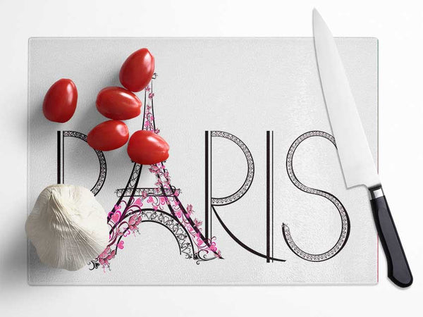 Eiffel Tower Chic 9 Glass Chopping Board