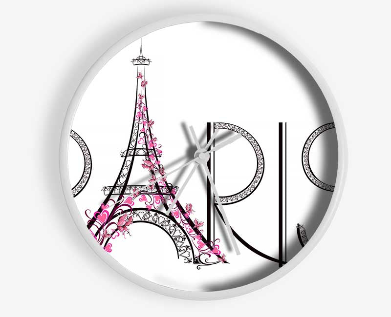 Eiffel Tower Chic 9 Clock - Wallart-Direct UK