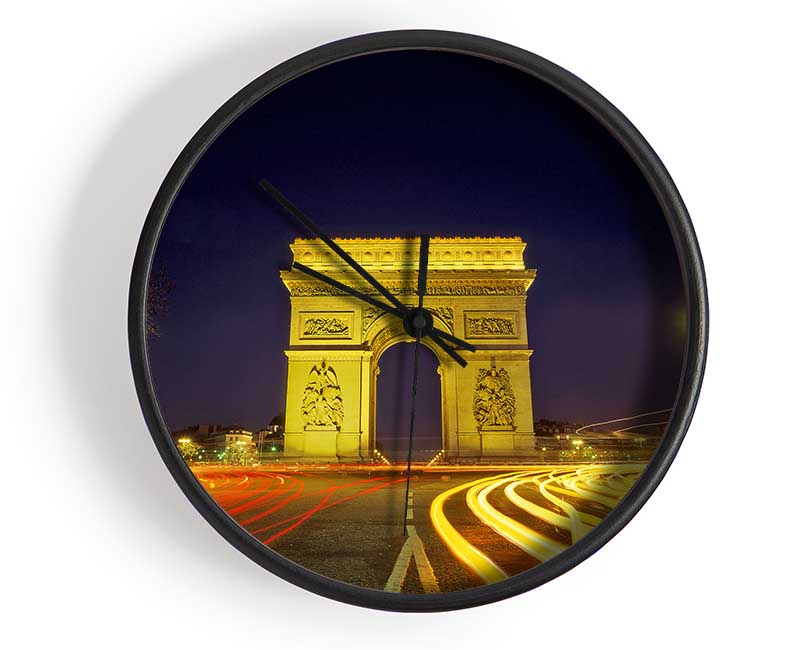 Arc De Triomphe 4 Clock - Wallart-Direct UK