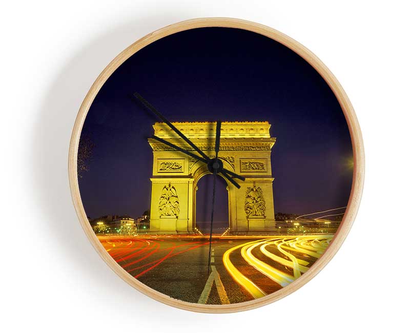 Arc De Triomphe 4 Clock - Wallart-Direct UK