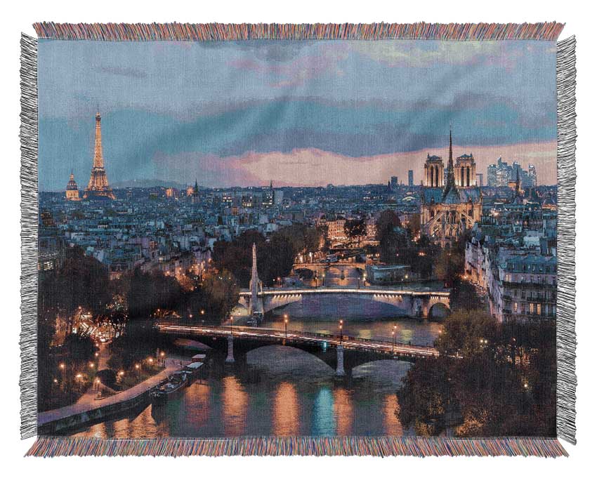 Eiffel Tower France 17 Woven Blanket