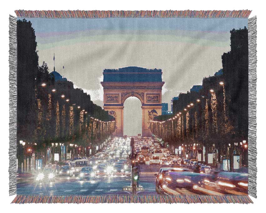 Arc De Triomphe 10 Woven Blanket