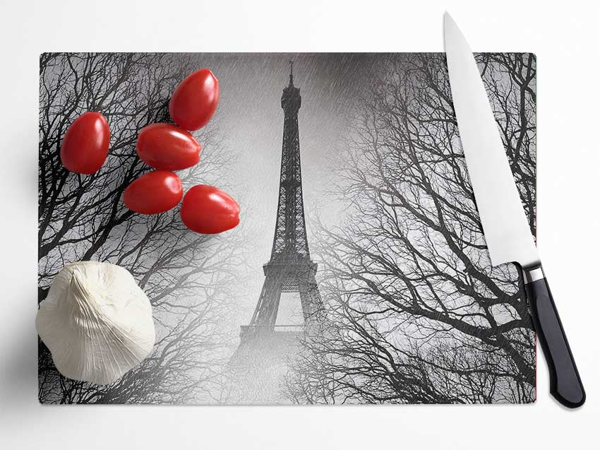 Eiffel Tower France 11 Glass Chopping Board