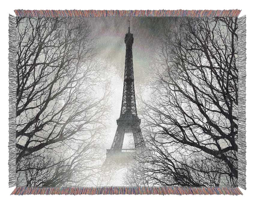 Eiffel Tower France 11 Woven Blanket