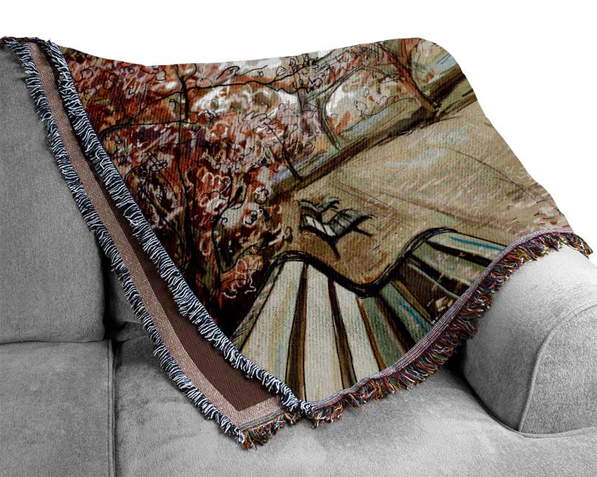 Eiffel Tower Streets 10 Woven Blanket