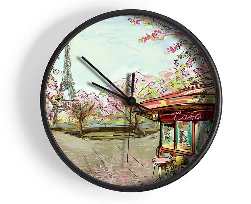 Eiffel Tower Streets 10 Clock - Wallart-Direct UK