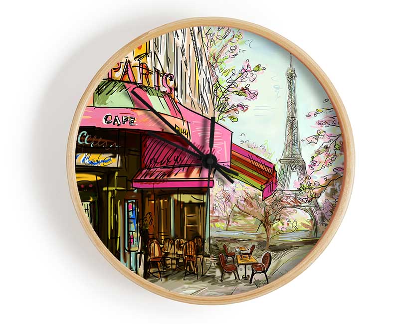 Eiffel Tower Streets 8 Clock - Wallart-Direct UK