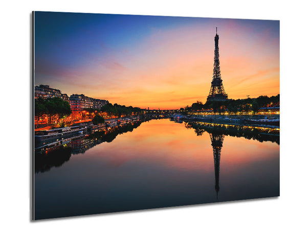 Eiffel Tower Over The River Seine 3