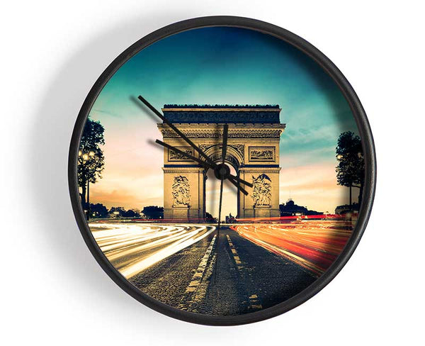 Arc De Triomphe 9 Clock - Wallart-Direct UK