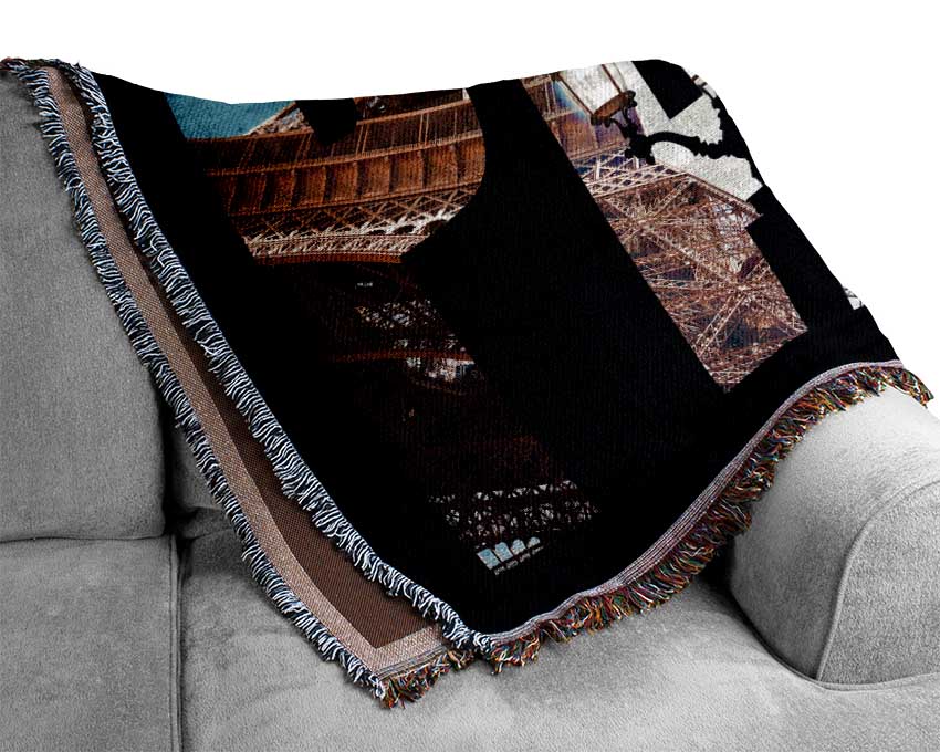 Eiffel Tower France 19 Woven Blanket