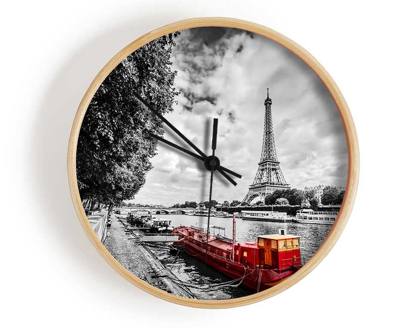 Eiffel TowerRiver Seine Clock - Wallart-Direct UK