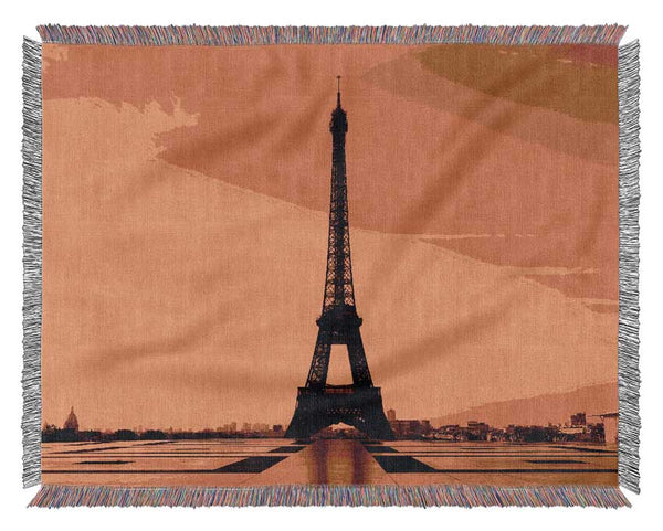 Eiffel Tower Sunset 5 Woven Blanket