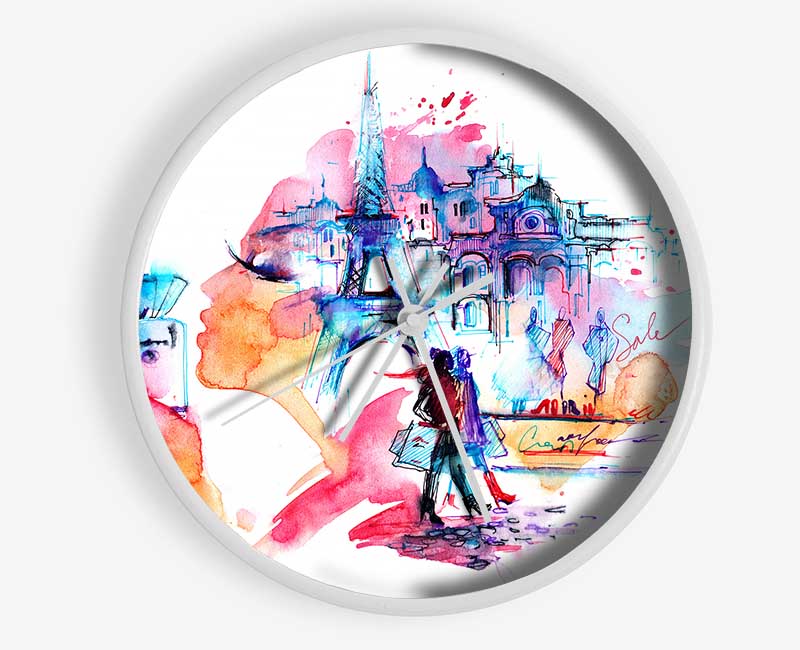 Eiffel Tower Chic 8 Clock - Wallart-Direct UK